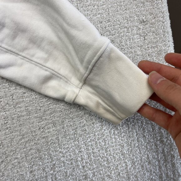 Levi’s White Hoodie Sweatshirt Hooded Levis Logo Red Unisex Small *Stained Read* - Picture 8 of 16